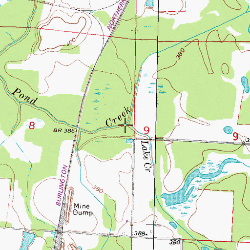 Topographic Map of Lake Creek, IL
