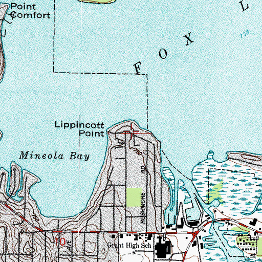 Topographic Map of Lippincott Point, IL
