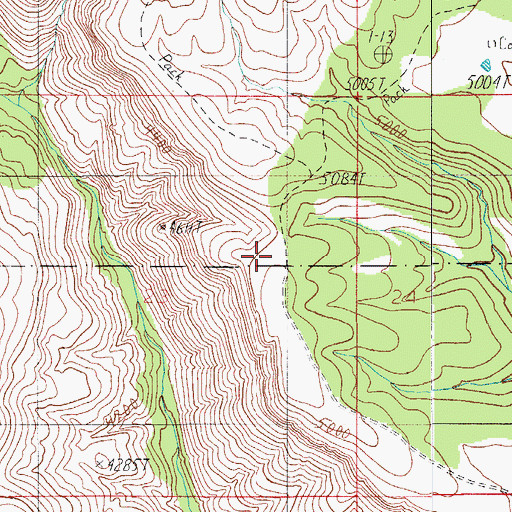 Topographic Map of Bull Canyon Trailhead, AZ