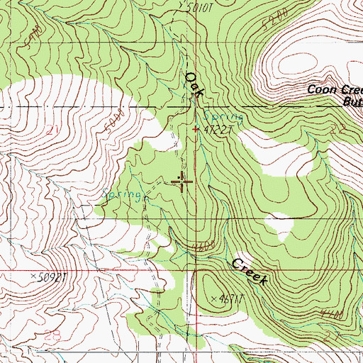 Topographic Map of Oak Creek Trailhead, AZ