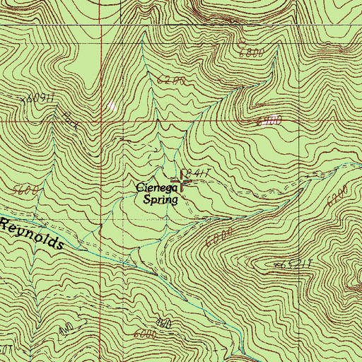 Topographic Map of Cienega Trailhead, AZ