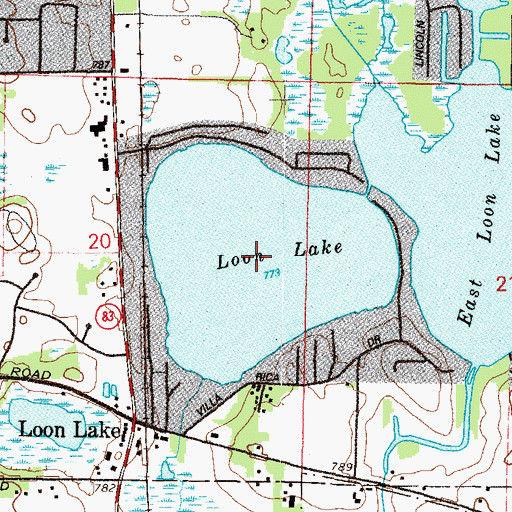 Topographic Map of Loon Lake, IL