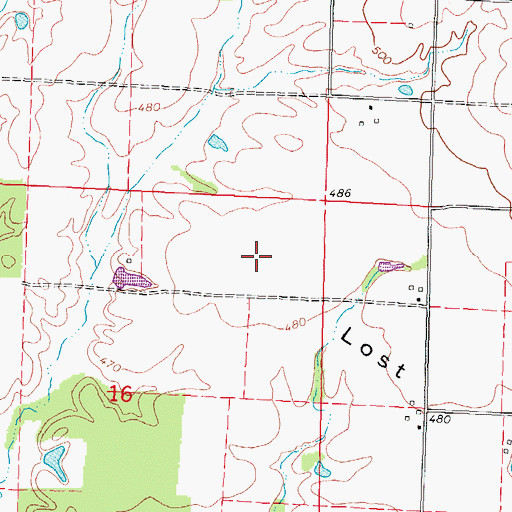 Topographic Map of Lost Prairie, IL