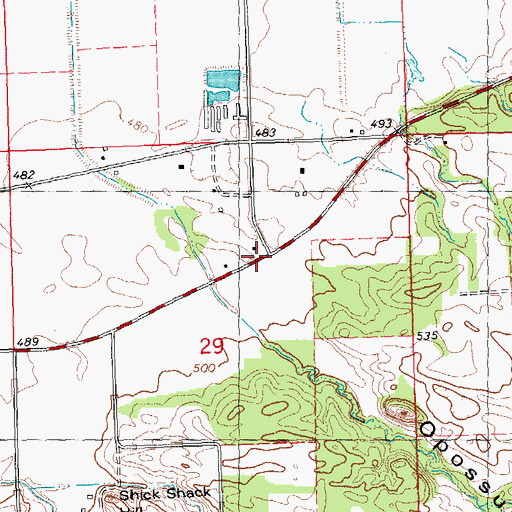 Topographic Map of Lynn School (historical), IL