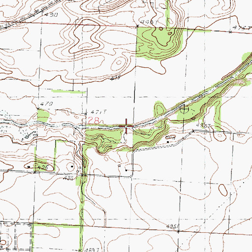 Topographic Map of Mason Tazewell Drainage Ditch, IL