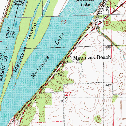Topographic Map of Matanzas Beach, IL