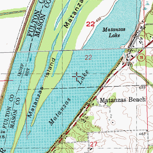 Topographic Map of Matanzas Lake, IL