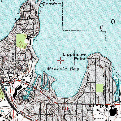 Topographic Map of Mineola Bay, IL