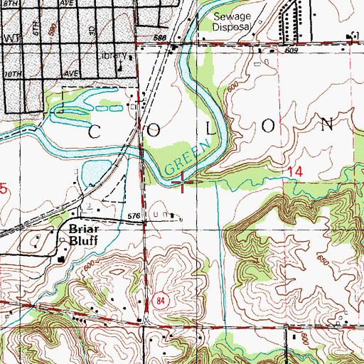 Topographic Map of Mineral Creek, IL