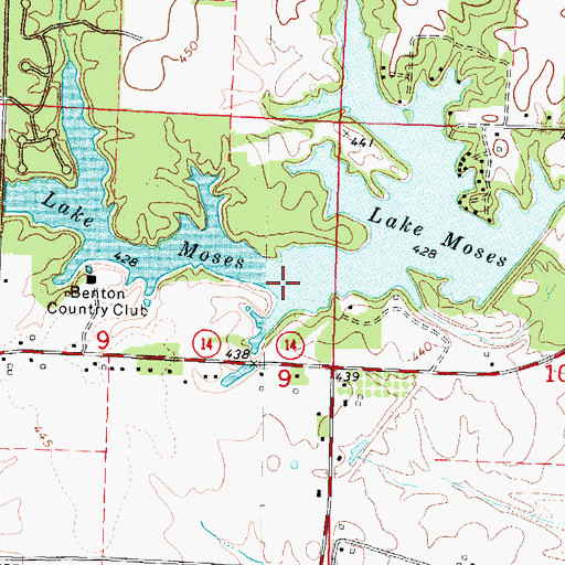 Topographic Map of Lake Moses, IL