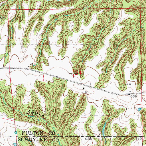 Topographic Map of Motes Chapel (historical), IL