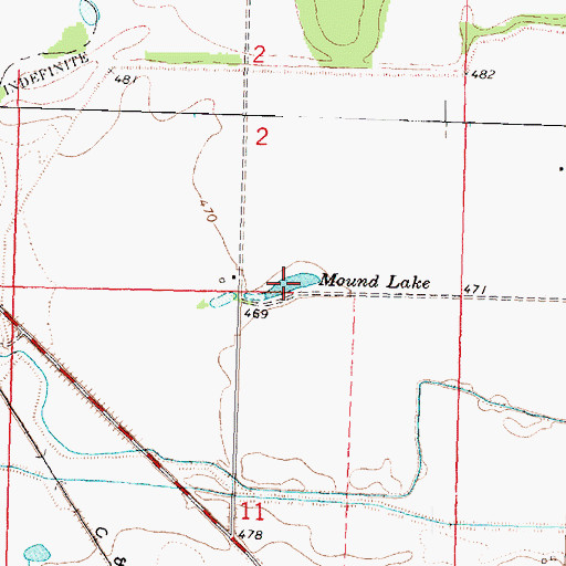 Topographic Map of Mound Lake, IL