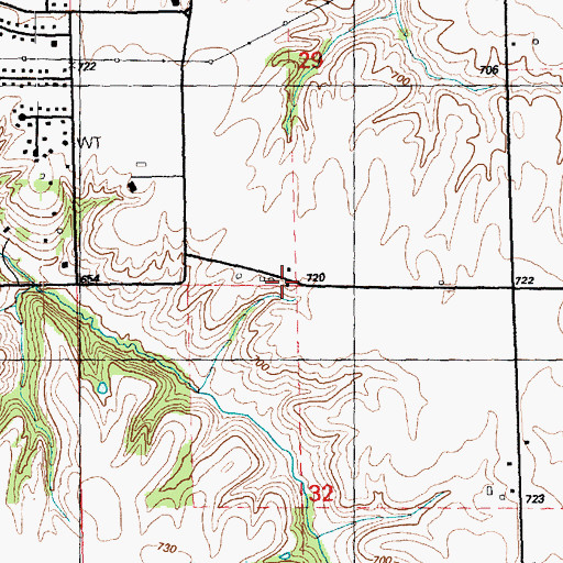 Topographic Map of Mount Pleasant School (historical), IL