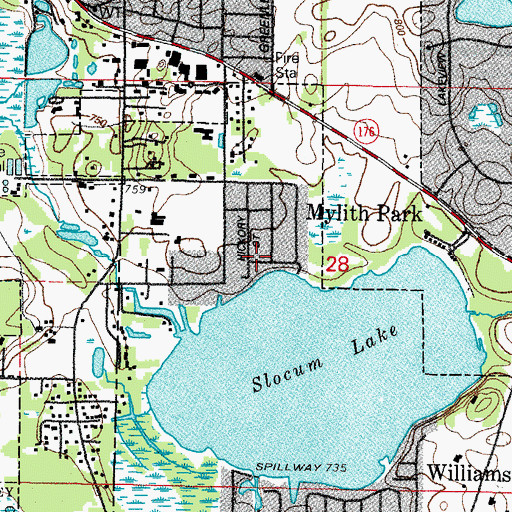 Topographic Map of Mylith Park, IL