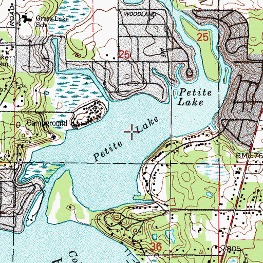 Topographic Map of Petite Lake, IL