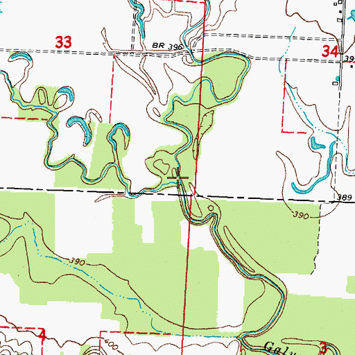 Topographic Map of Pipestone Creek, IL