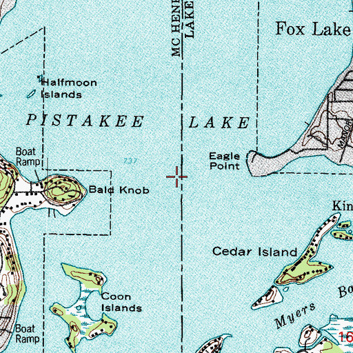 Topographic Map of Pistakee Lake, IL