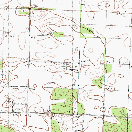 Topographic Map of Pleasant View Cemetery, IL