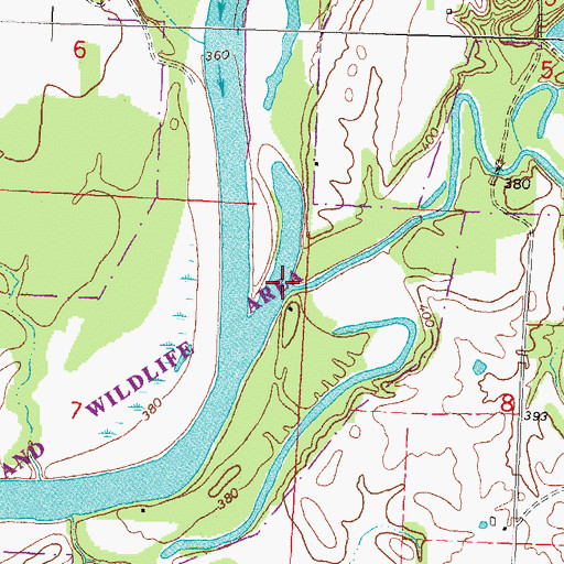 Topographic Map of Plum Creek, IL