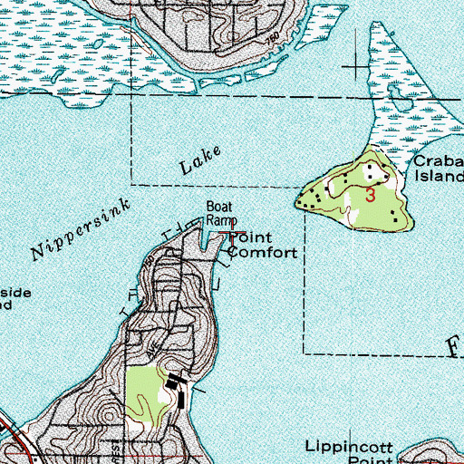 Topographic Map of Point Comfort, IL