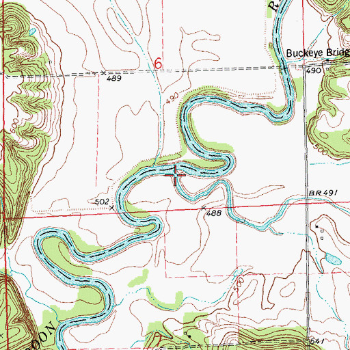 Topographic Map of Put Creek, IL