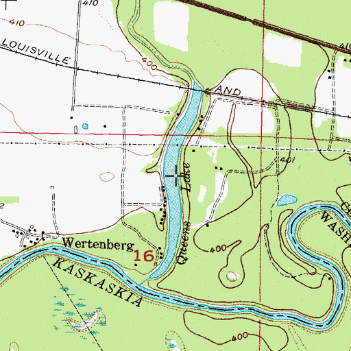 Topographic Map of Queens Lake, IL