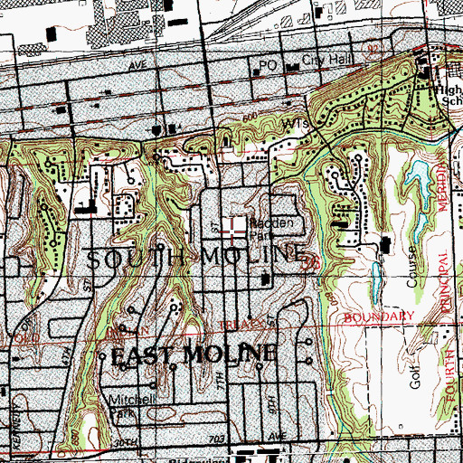 Topographic Map of Radden Park, IL