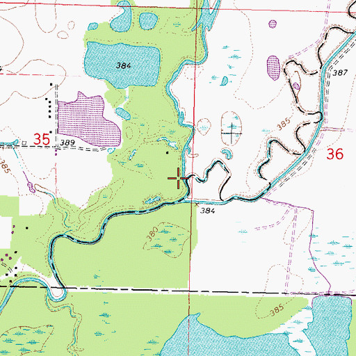 Topographic Map of Reese Creek, IL