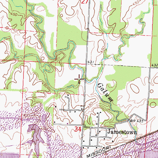 Topographic Map of Rock Fork, IL
