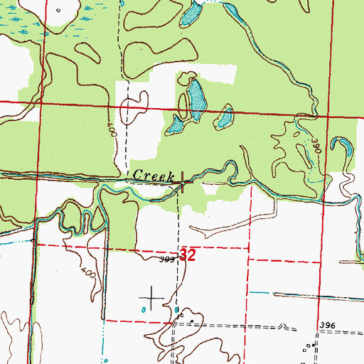 Topographic Map of Rocky Fork, IL