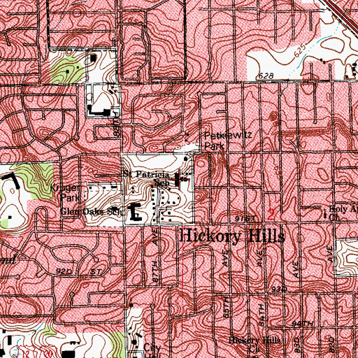 Topographic Map of Saint Patricia School, IL