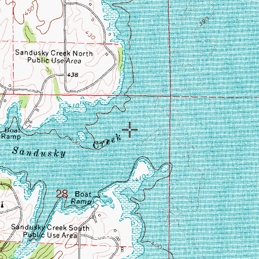 Topographic Map of Sandusky Creek, IL