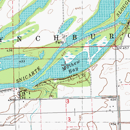 Topographic Map of Snicarte Slough, IL