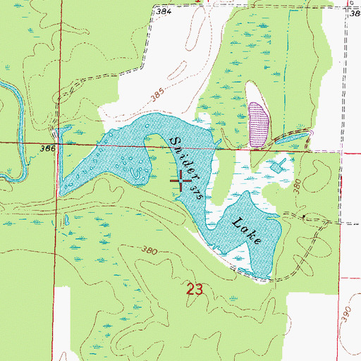 Topographic Map of Snider Lake, IL