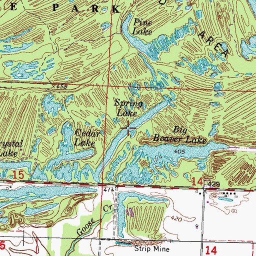 Topographic Map of Spring Lake, IL