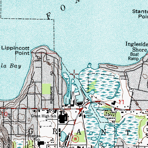 Topographic Map of Squaw Creek, IL