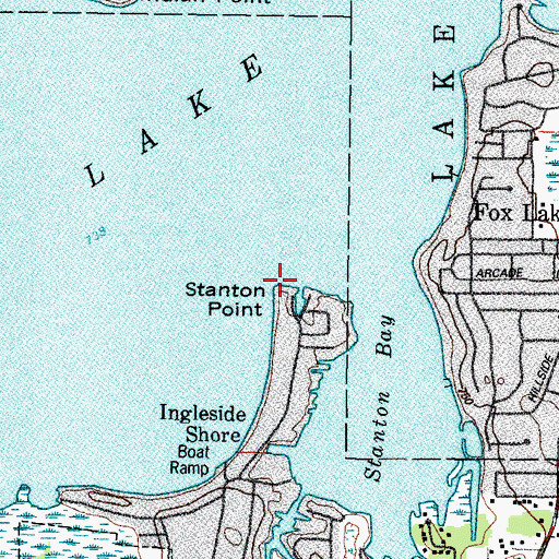 Topographic Map of Stanton Point, IL