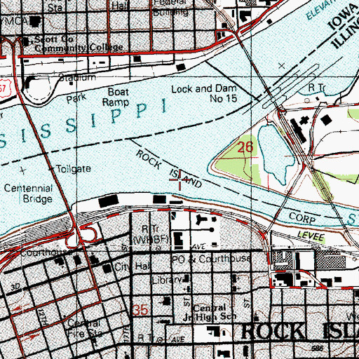 Topographic Map of Sylvan Slough, IL