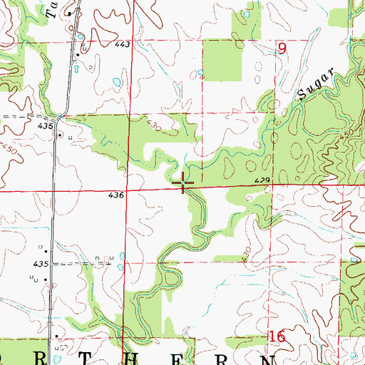Topographic Map of Taylor Branch, IL
