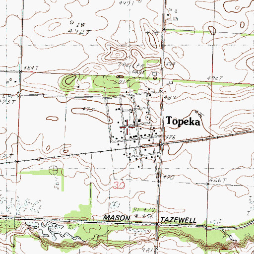 Topographic Map of Topeka, IL
