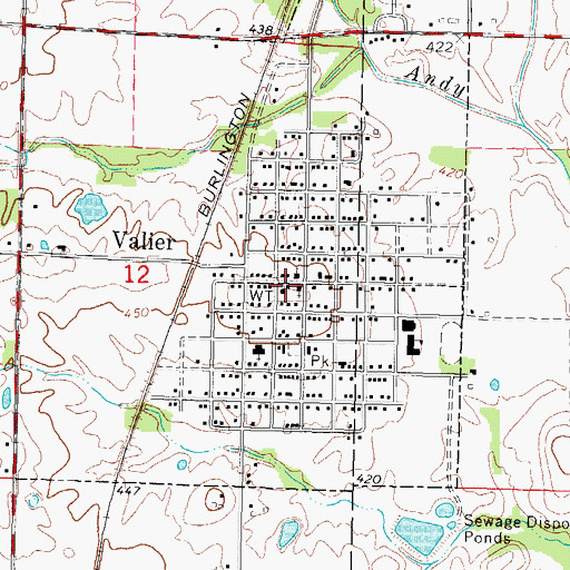 Topographic Map of Valier, IL