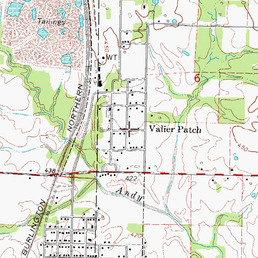 Topographic Map of Valier Patch, IL