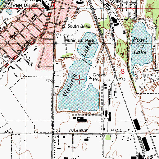 Topographic Map of Victoria Lake, IL