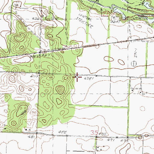 Topographic Map of Walker School (historical), IL