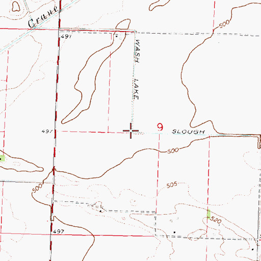 Topographic Map of Wash Lake Slough, IL