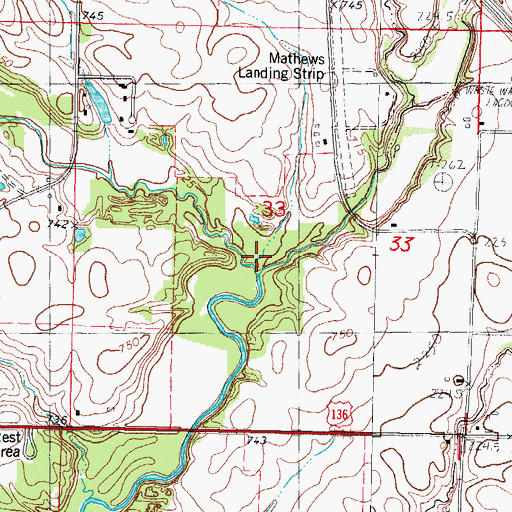 Topographic Map of West Fork Salt Creek, IL