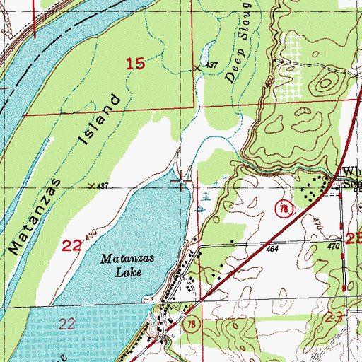 Topographic Map of White Oak Creek, IL