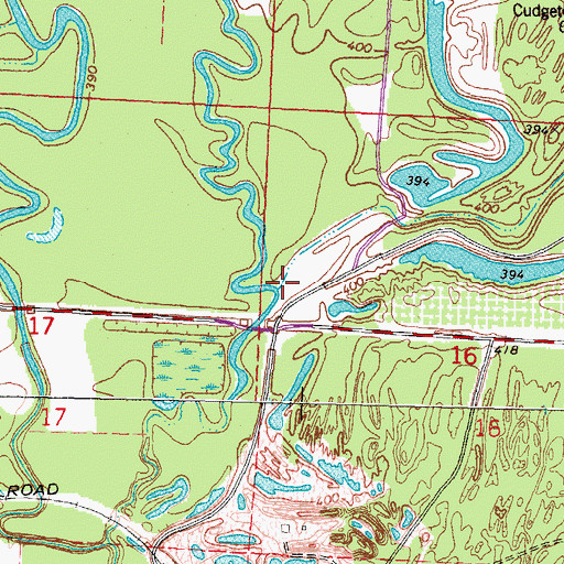 Topographic Map of William Creek, IL