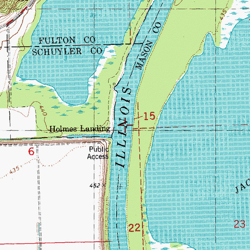 Topographic Map of Wilson Creek, IL