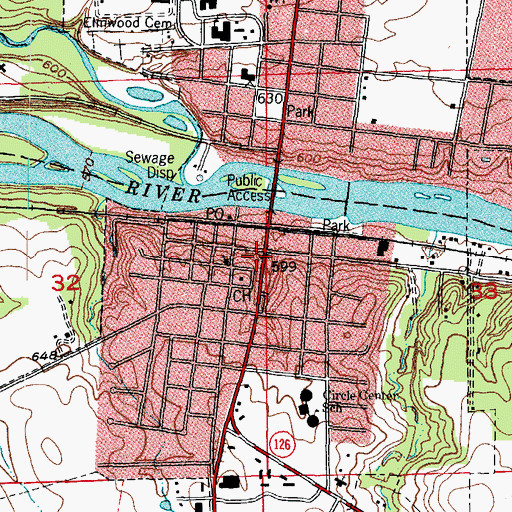 Topographic Map of Yorkville, IL